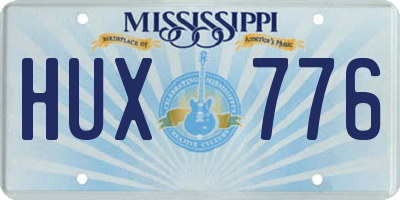 MS license plate HUX776
