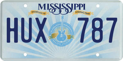 MS license plate HUX787