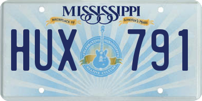 MS license plate HUX791