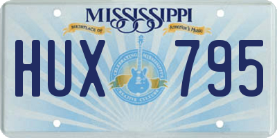 MS license plate HUX795