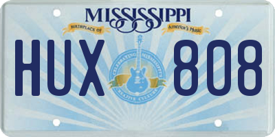 MS license plate HUX808