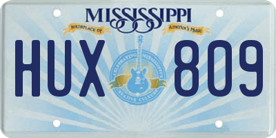 MS license plate HUX809