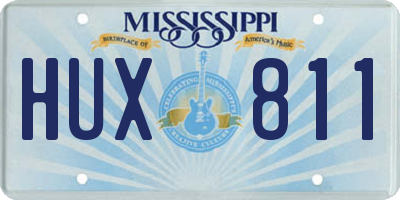 MS license plate HUX811