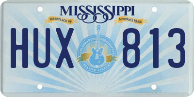MS license plate HUX813