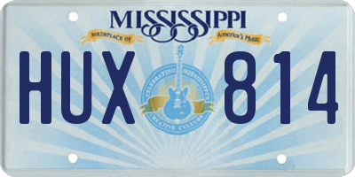 MS license plate HUX814