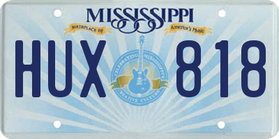 MS license plate HUX818
