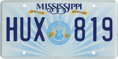 MS license plate HUX819