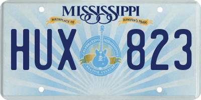 MS license plate HUX823