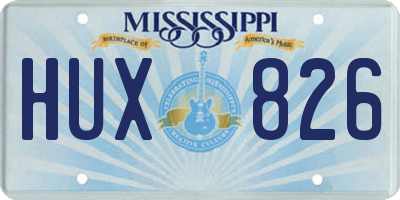MS license plate HUX826