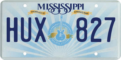 MS license plate HUX827