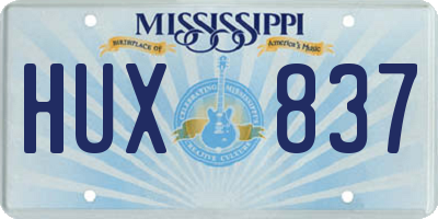MS license plate HUX837