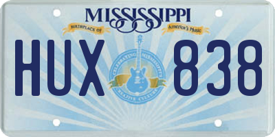 MS license plate HUX838