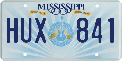 MS license plate HUX841