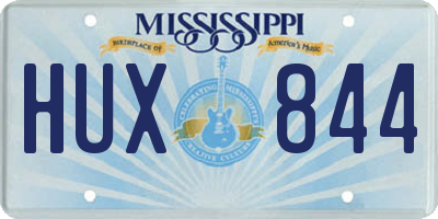 MS license plate HUX844