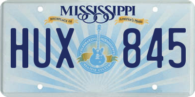 MS license plate HUX845