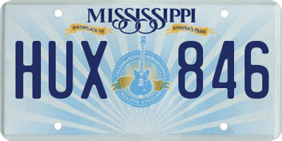 MS license plate HUX846