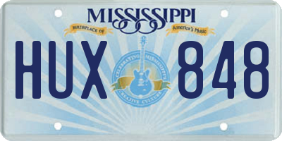 MS license plate HUX848