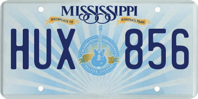 MS license plate HUX856