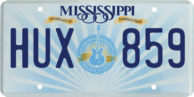 MS license plate HUX859