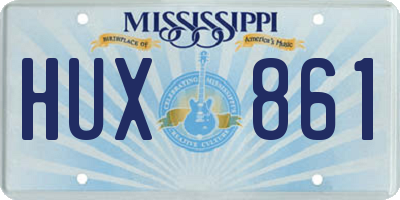 MS license plate HUX861