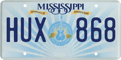 MS license plate HUX868
