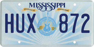 MS license plate HUX872
