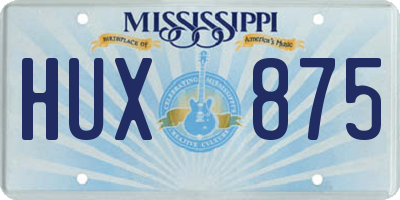 MS license plate HUX875