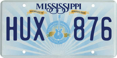 MS license plate HUX876