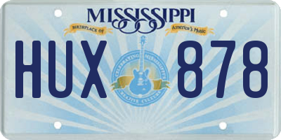 MS license plate HUX878