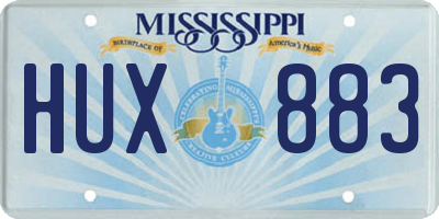 MS license plate HUX883