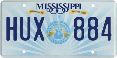 MS license plate HUX884