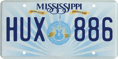 MS license plate HUX886