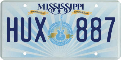 MS license plate HUX887