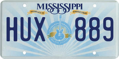 MS license plate HUX889