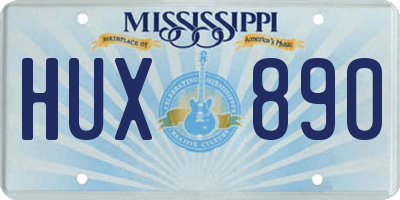 MS license plate HUX890