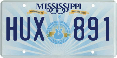 MS license plate HUX891