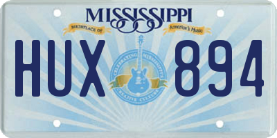 MS license plate HUX894