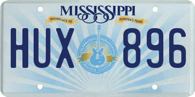 MS license plate HUX896