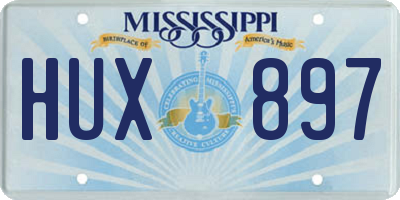 MS license plate HUX897