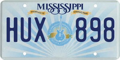 MS license plate HUX898