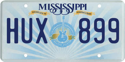 MS license plate HUX899