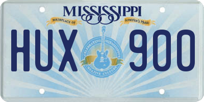 MS license plate HUX900