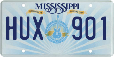 MS license plate HUX901