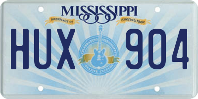 MS license plate HUX904