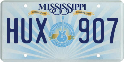 MS license plate HUX907