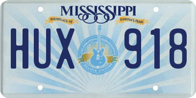 MS license plate HUX918