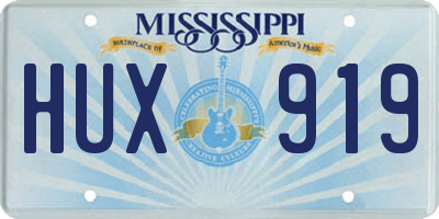 MS license plate HUX919