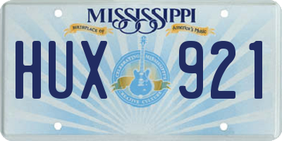 MS license plate HUX921