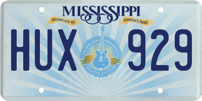 MS license plate HUX929