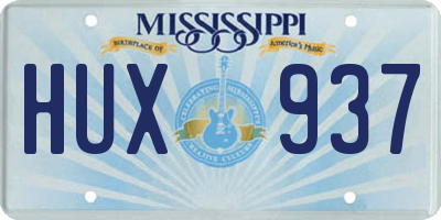 MS license plate HUX937